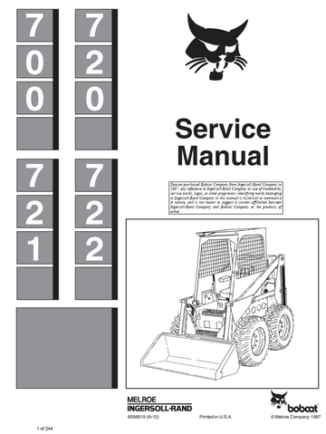 BOBCAT 700 720 721 722 SKID STEER LOADER