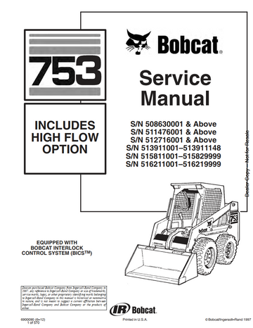 BOBCAT 753 INCLUDES HIGH FLOW OPTION LOADER