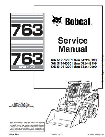 BOBCAT 763 763 HIGH FLOW SKID STEER LOADER