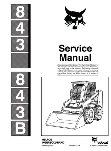BOBCAT 843 843B SKID STEER LOADER