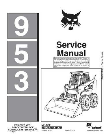 BOBCAT 953 BICS SKID STEER LOADER