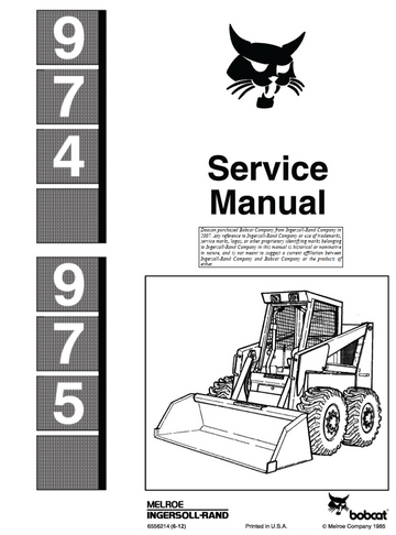 BOBCAT 974 975 SKID STEER LOADER