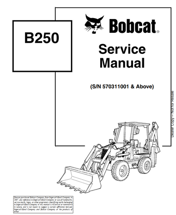 BOBCAT B250 BACKHOE LOADER