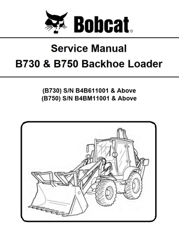 BOBCAT B730 B750 BACKHOE LOADER