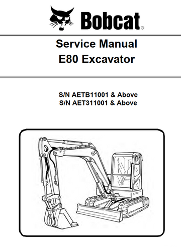 BOBCAT E80 COMPACT MINI EXCAVATOR