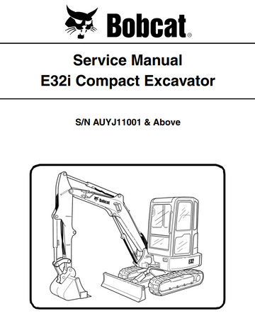 BOBCAT E SERIES E32i COMPACT EXCAVATOR