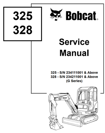 BOBCAT G SERIES 325 328 COMPACT EXCAVATOR
