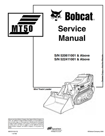 BOBCAT MT50 MINI TRACK LOADER