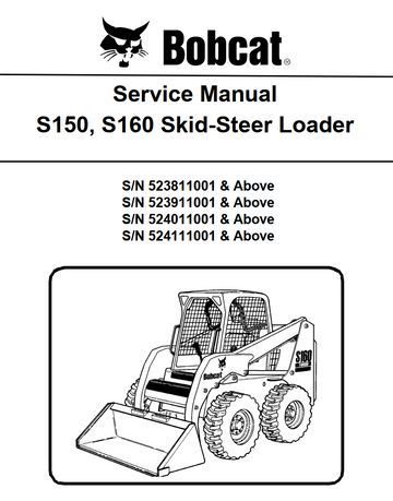 BOBCAT S150 S160 SKID STEER LOADER