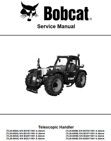 BOBCAT TL26.60 TL30.60 DA HA DB HB TELESCOPIC HANDLER