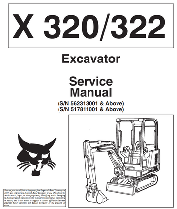 BOBCAT X320 X322 COMPACT EXCAVATOR