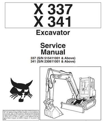 BOBCAT X337 X341 COMPACT EXCAVATOR