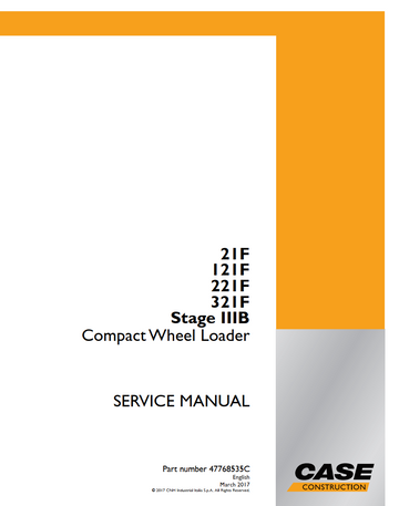 CASE 21F 121F 221F 321F STAGE IIIB COMPACT WHEEL LOADER