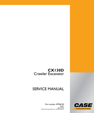 CASE CX130D CRAWLER EXCAVATOR