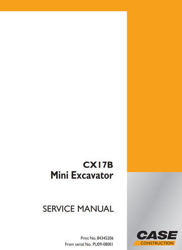 CASE CX17B MINI HYDRAULIC EXCAVATOR