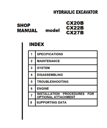 CASE CX20B CX22B CX27B MINI HYDRAULIC EXCAVATOR