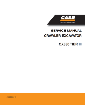 CASE CX330 TIER 3 III CRAWLER EXCAVATOR