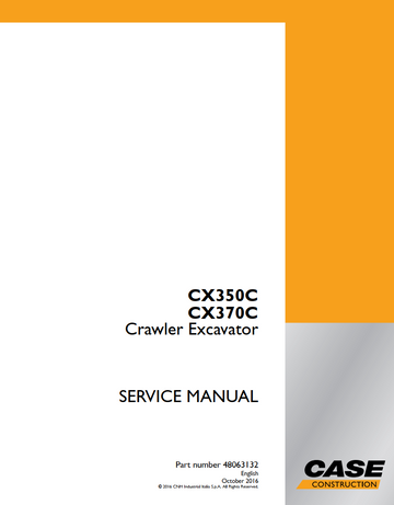 CASE CX350C, CX370C LC TIER 3 CRAWLER EXCAVATOR