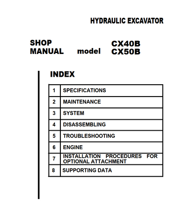 CASE CX40B CX50B MINI HYDRAULIC EXCAVATOR