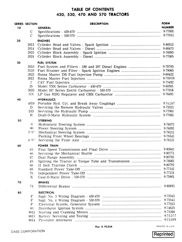 CASE IH INTERNATIONAL 430 530 470 570 SERIES TRACTOR