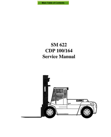 CLARK CDP 100 110 120 130 140 150 160 164 FORKLIFT