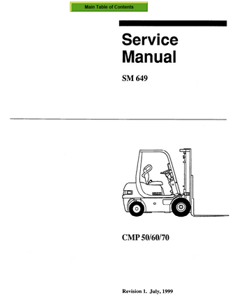 CLARK CMP 50 60 70 FORKLIFT TRUCK