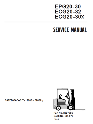 CLARK EPG20-30 ECG20-32 ECG20-30X FORKLIFT