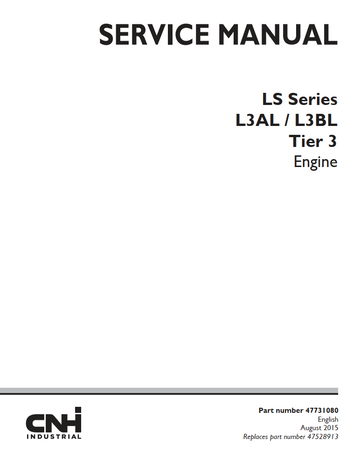 CNH LS SERIES L3AL L3BL TIER 3 DIESEL ENGINE