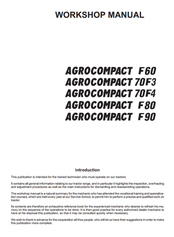 DEUTZ FAHR AGROCOMPACT F60 F70 F80 F90 TRACTOR