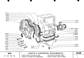 FIAT 250 300 TRACTOR PARTS CATALOG MANUAL