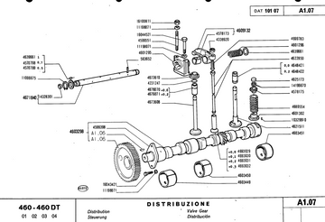 FIAT 460 460DT 465C TRACTOR PARTS CATALOG