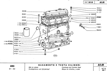 FIAT 480 480-8 480-8DT 480-8V TRACTOR PARTS CATALOG
