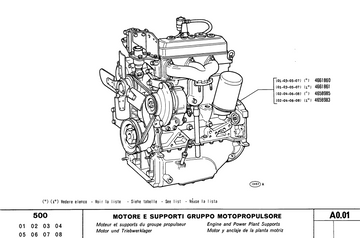 FIAT 500 505C 505C-SUPER TRACTOR PARTS CATALOG