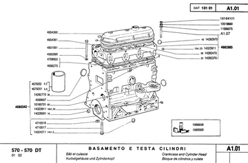 FIAT 570-570DT 570V 570F 570DTF TRACTOR PARTS CATALOG