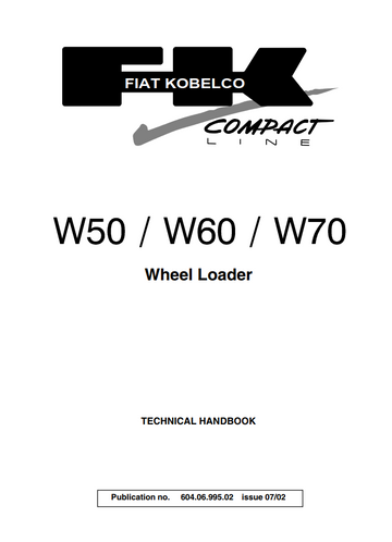 FIAT KOBELCO W50 W60 W70 COMPACT LINE WHEEL LOADER