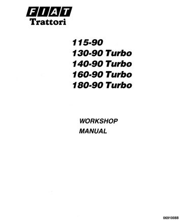 FIAT TRATTORI 115-90, 130-90 140-90 160-90 180-90 TURBO TRACTOR