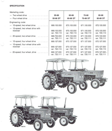 FIAT TRATTORI 55-66 60-66 65-66 70-66 80-66 DT TRACTOR