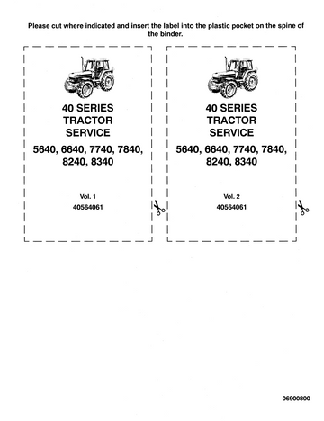 FORD TRACTOR 40 SERIES SL SLE 5640 6640 7740 7840 8240 8340 TRACTOR
