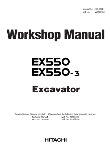 HITACHI EX550 EX550-3 EXCAVATOR LOADER