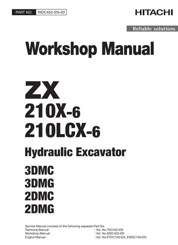 ZAXIS ZX 210X-6 ZX 210LCX-6 DIGGER