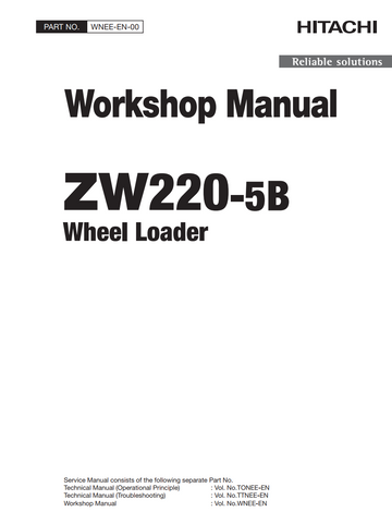 HITACHI ZW220-5B LOADER TRACTOR