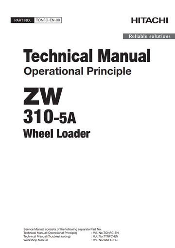 HITACHI ZW310-5A LOADER TRACTOR