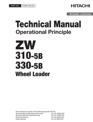 HITACHI ZW310 -5B ZW330 -5B LOADER