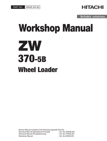 HITACHI ZW370 -5B HYDRAULIC LOADER