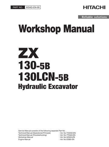 HITACHI ZX130 -5B ZX130LCN -5B HYDRAULIC LOADER