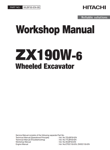 HITACHI ZX 190W -6 HYDRAULIC DIGGER