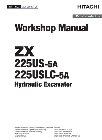 ZX 225US-5A ZX 225USLC-5A HYDRAULIC DIGGER