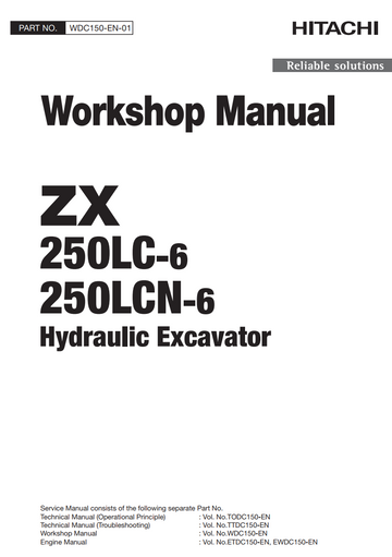 HITACHI ZX 250LC-6 ZX 250LCN-6 DIGGER