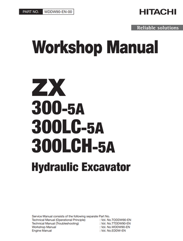 ZX300 -5A ZX300LC-5A ZX300LCH -5A HYDRAULIC DIGGER