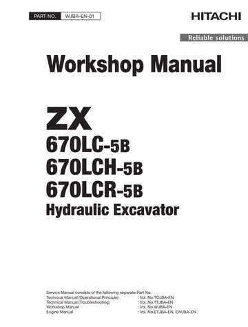 HITACHI ZX670LC-5B ZX670LCH-5B ZX670LCR-5B DIGGER